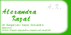 alexandra kazal business card